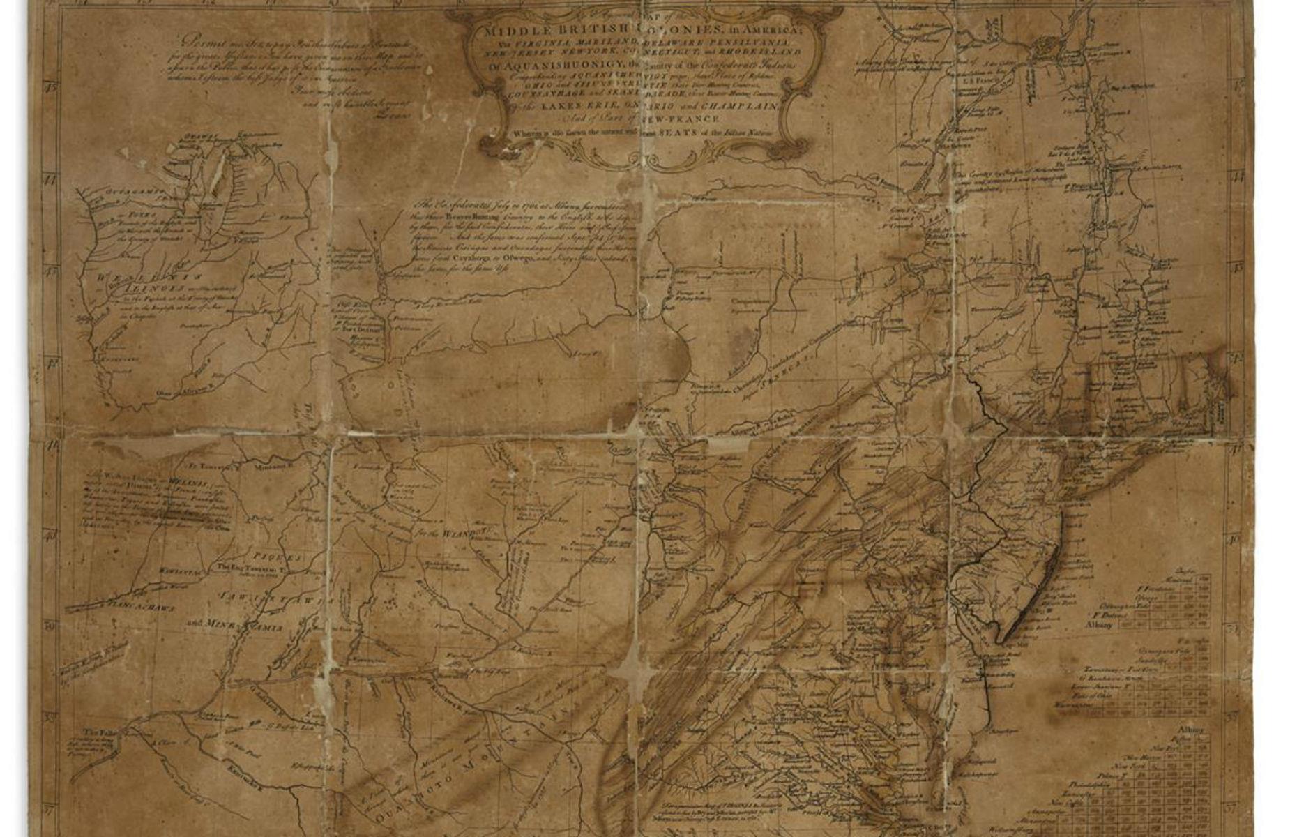 18th-century US map – $125,000 (£98k)